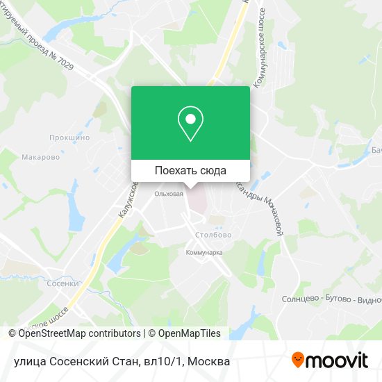 Карта улица Сосенский Стан, вл10/1