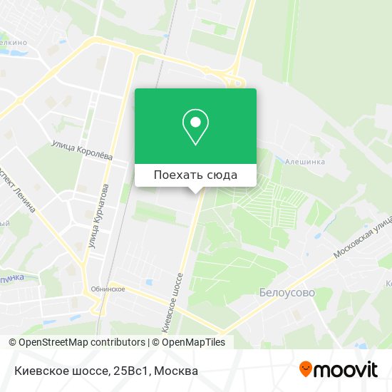 Карта Киевское шоссе, 25Вс1