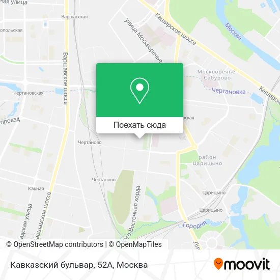 Карта Кавказский бульвар, 52А