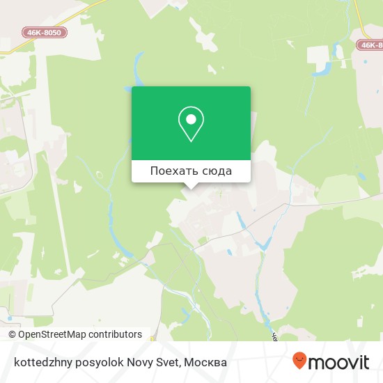 Карта kottedzhny posyolok Novy Svet