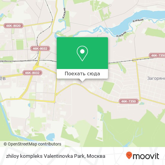 Карта zhiloy kompleks Valentinovka Park