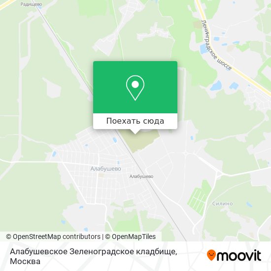 Карта Алабушевское Зеленоградское кладбище