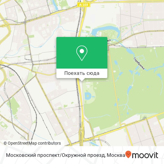 Карта Московский проспект / Окружной проезд