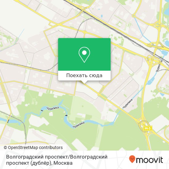Карта Волгоградский проспект / Волгоградский проспект (дублёр)