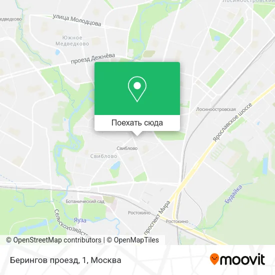 Карта Берингов проезд, 1