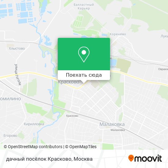 Карта дачный посёлок Красково