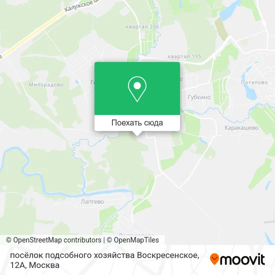 Карта посёлок подсобного хозяйства Воскресенское, 12А