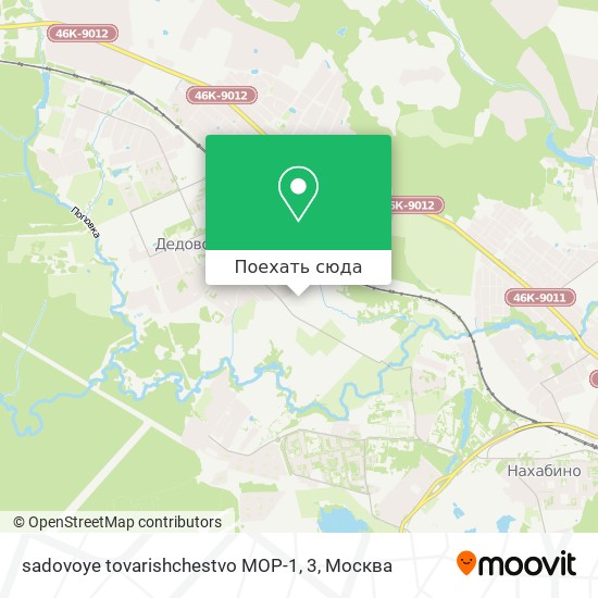 Карта sadovoye tovarishchestvo MOP-1, 3