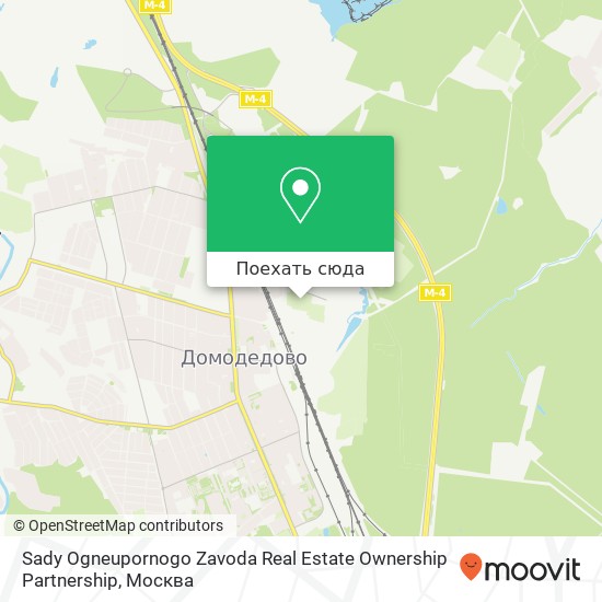 Карта Sady Ogneupornogo Zavoda Real Estate Ownership Partnership