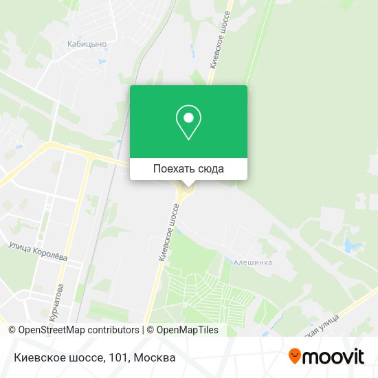 Карта Киевское шоссе, 101