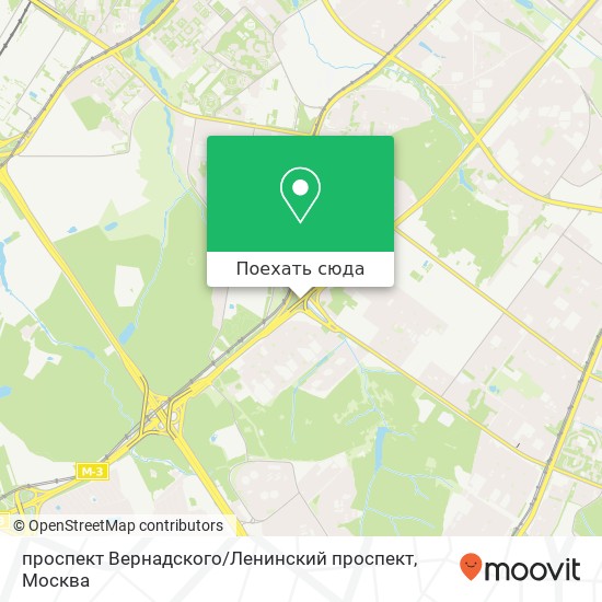 Карта проспект Вернадского / Ленинский проспект