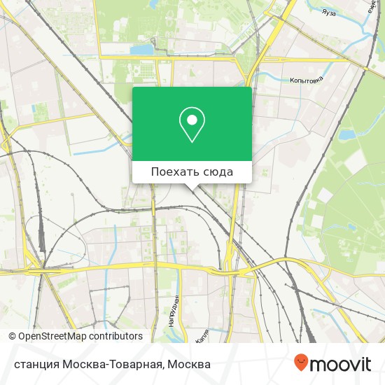 Карта станция Москва-Товарная