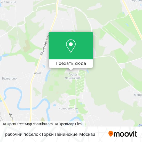 Карта рабочий посёлок Горки Ленинские