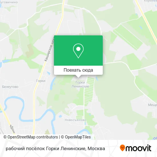 Карта рабочий посёлок Горки Ленинские