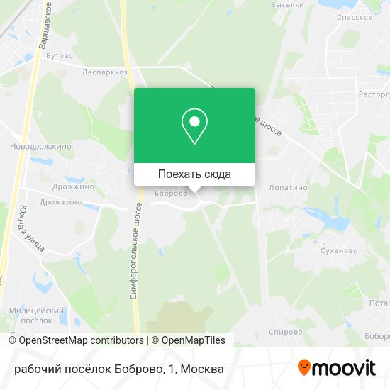 Карта рабочий посёлок Боброво, 1