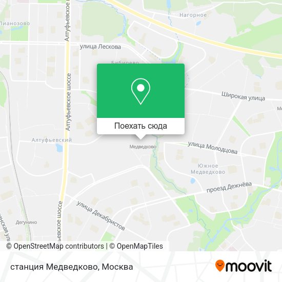 Карта станция Медведково