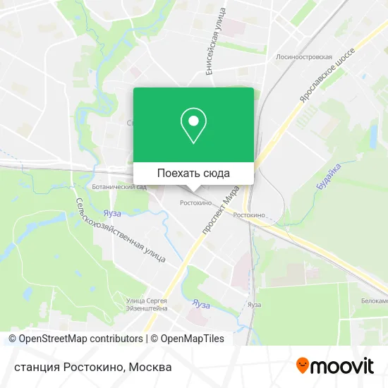 Карта станция Ростокино
