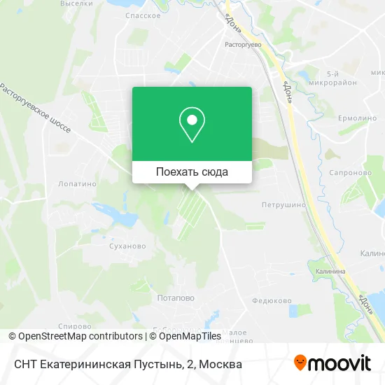 Карта СНТ Екатерининская Пустынь, 2