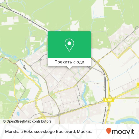 Карта Marshala Rokossovskogo Boulevard