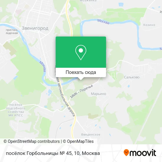 Карта посёлок Горбольницы № 45, 10