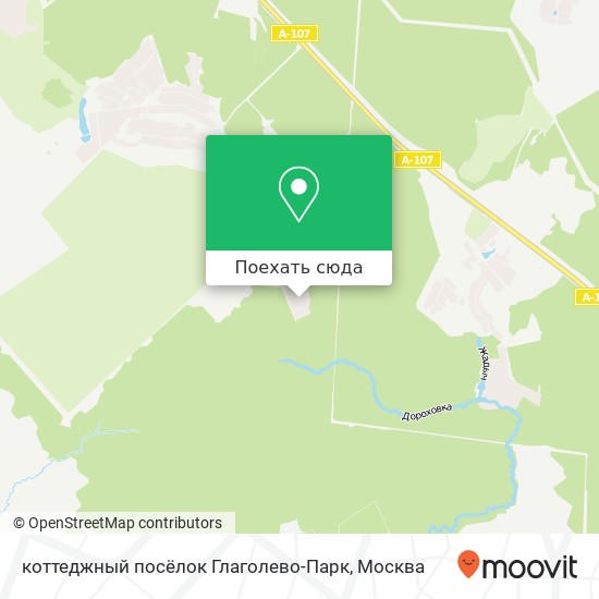 Карта коттеджный посёлок Глаголево-Парк