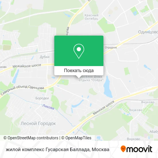 Карта жилой комплекс Гусарская Баллада
