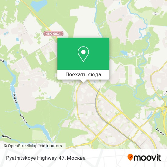 Карта Pyatnitskoye Highway, 47