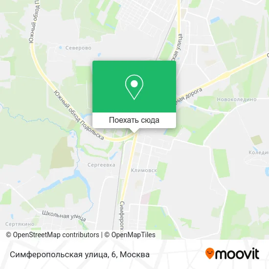 Карта Симферопольская улица, 6