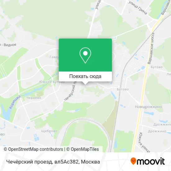 Карта Чечёрский проезд, вл5Ас382