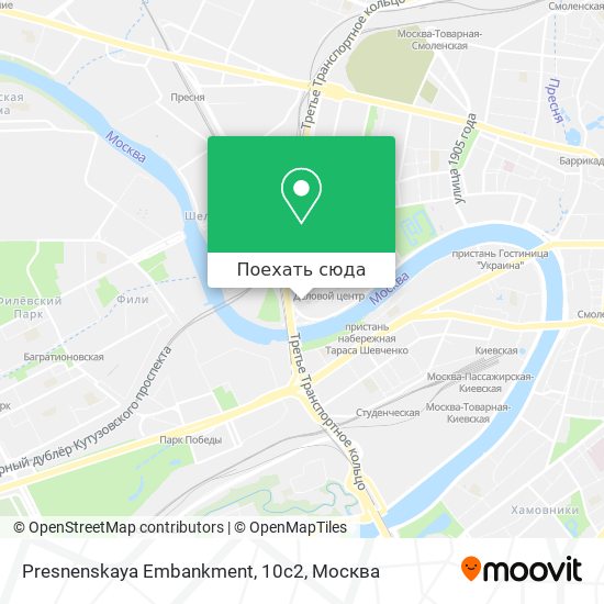 Карта Presnenskaya Embankment, 10с2