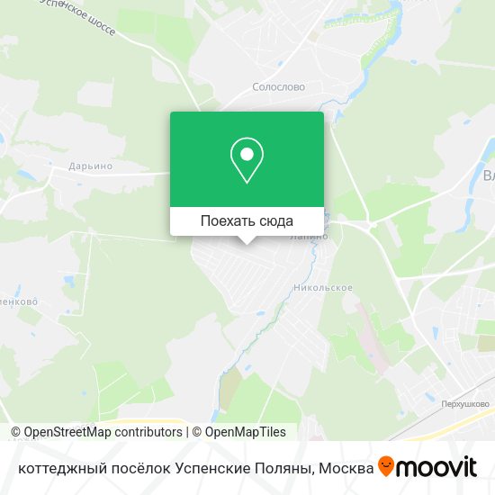 Карта коттеджный посёлок Успенские Поляны