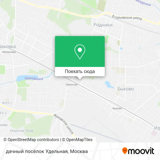 Карта дачный посёлок Удельная