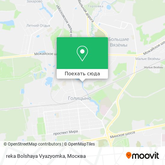 Карта reka Bolshaya Vyazyomka