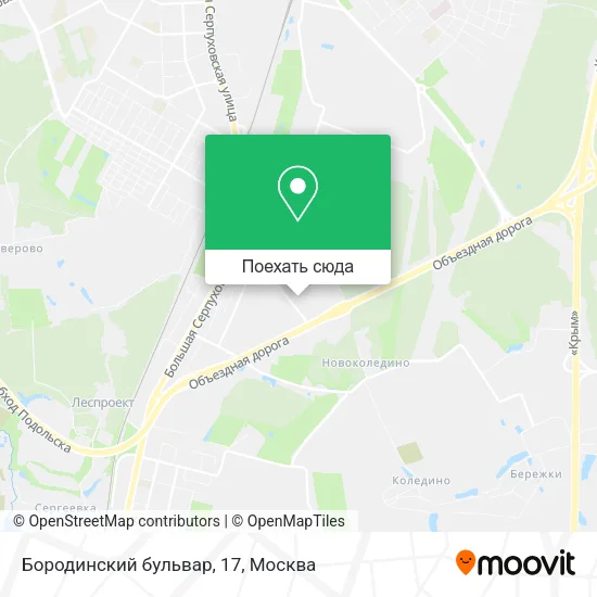 Карта Бородинский бульвар, 17