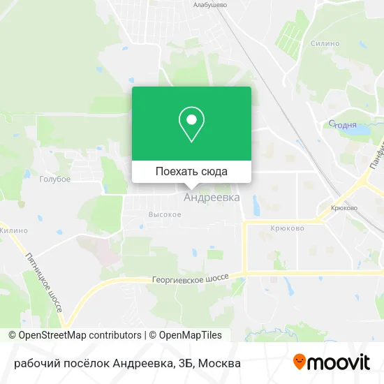Карта рабочий посёлок Андреевка, 3Б
