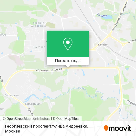 Карта Георгиевский проспект / улица Андреевка