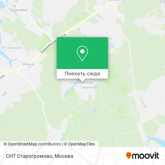 Карта СНТ Старогромово