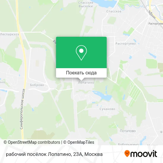 Карта рабочий посёлок Лопатино, 23А