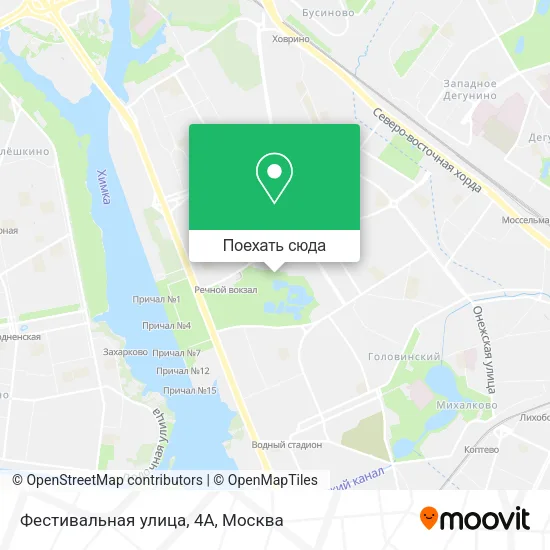 Карта Фестивальная улица, 4А