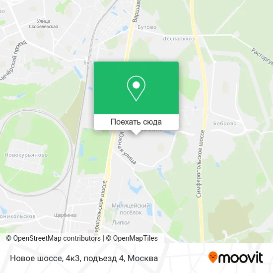 Карта Новое шоссе, 4к3, подъезд 4