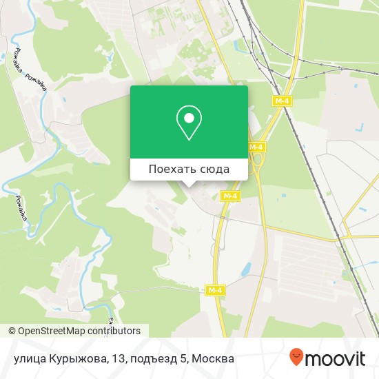 Карта улица Курыжова, 13, подъезд 5