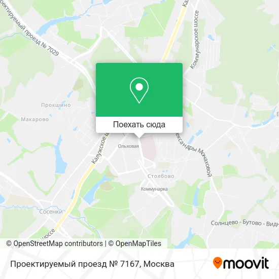Карта Проектируемый проезд № 7167