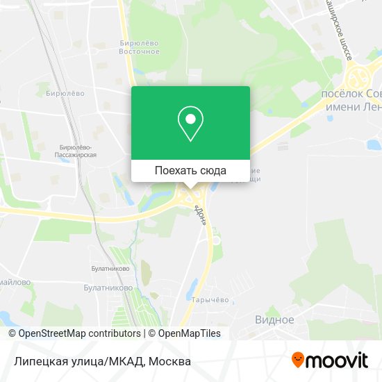 Карта Липецкая улица/МКАД