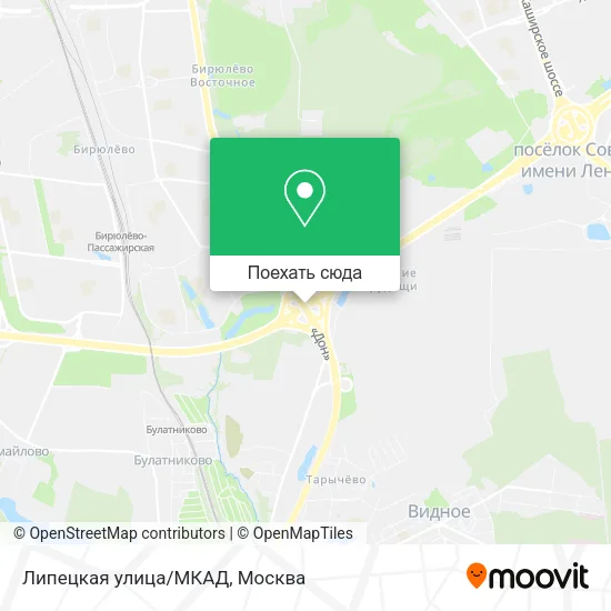 Карта Липецкая улица/МКАД