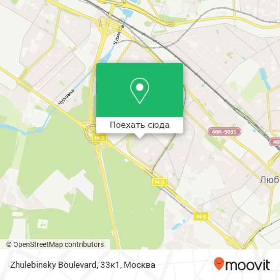 Карта Zhulebinsky Boulevard, 33к1