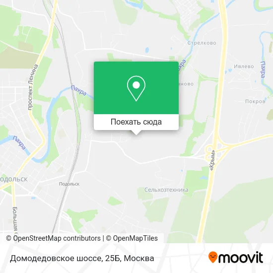 Карта Домодедовское шоссе, 25Б