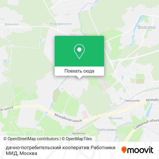 Карта дачно-потребительский кооператив Работники МИД