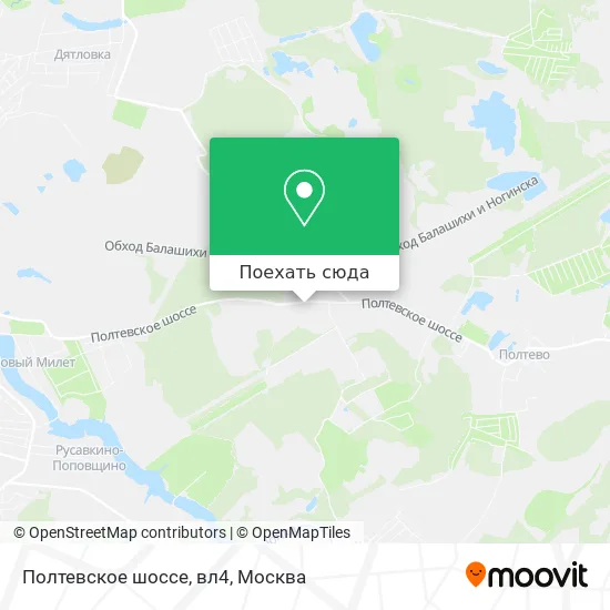 Карта Полтевское шоссе, вл4