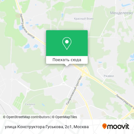 Карта улица Конструктора Гуськова, 2с1