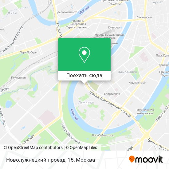 Карта Новолужнецкий проезд, 15